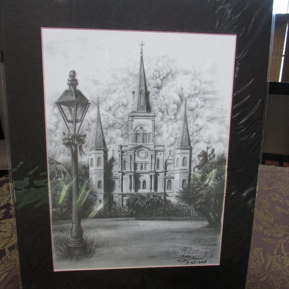 St Louis Cathedral  New Orleans Matted Print 11x14